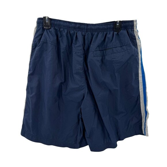 Nike Navy Blue & Gray Swim Trunks Mens Size L With Mesh Lining - Picture 3 of 6